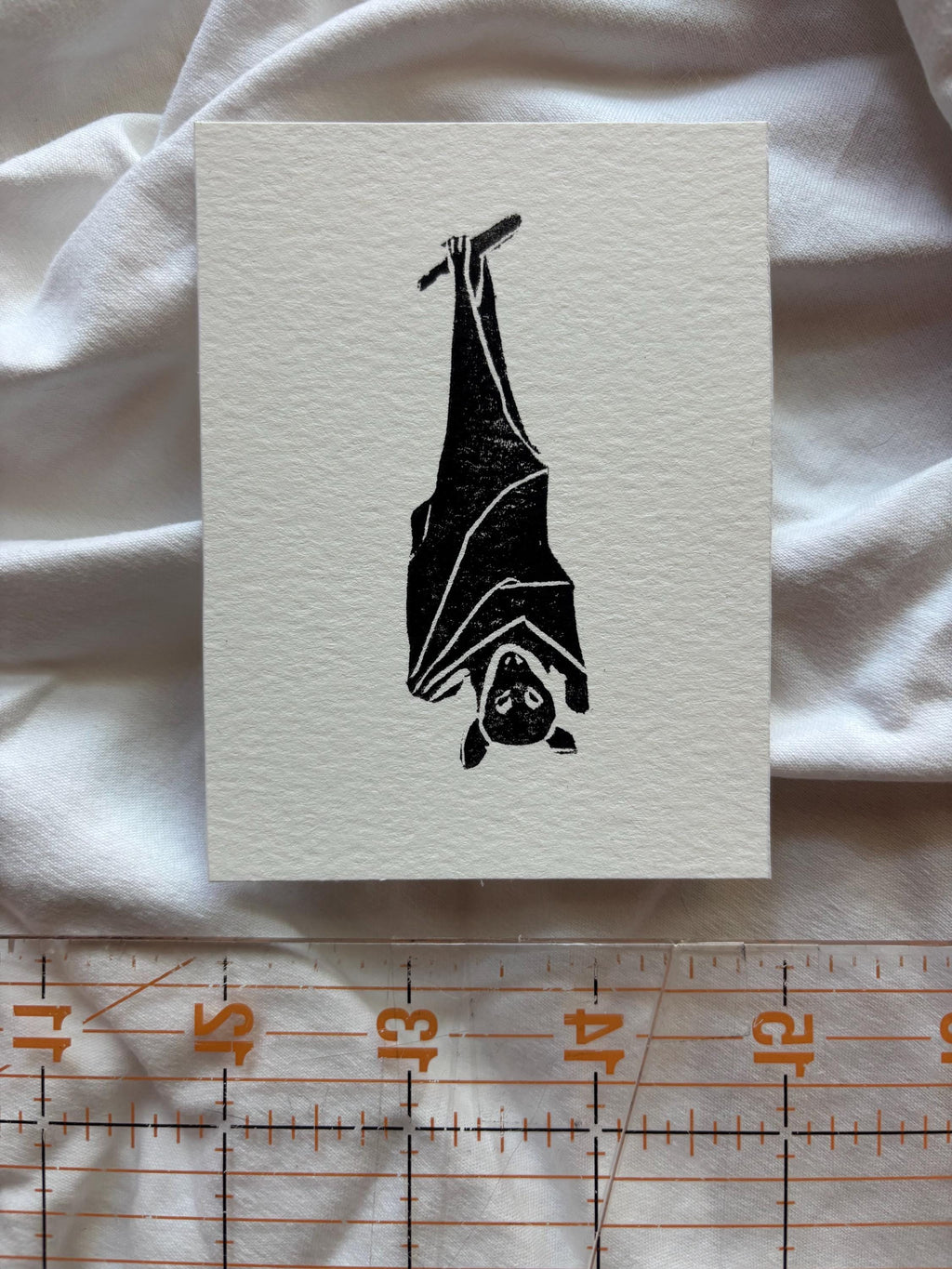 Set of hand carved block prints - mushroom, tractor, snake, chicken, spider, bat