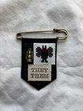 ♝PREORDER♝ Handmade mothman pronoun pin - customizable pronouns