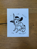 Chihuahua Unicorn Linocut Print