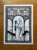 Tristan and Iseult Linocut Print