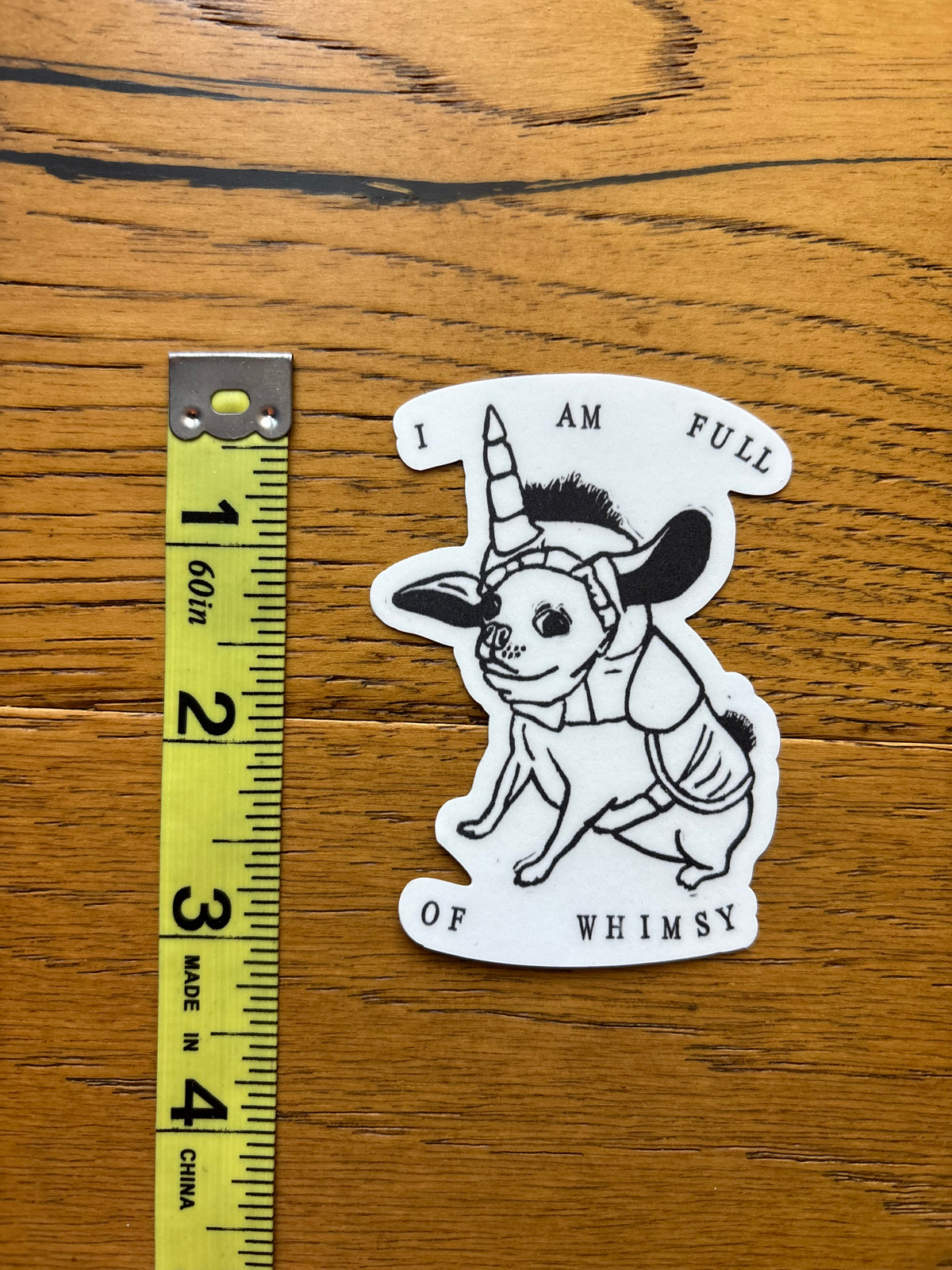 Vinyl Whimsy Chihuahua Sticker 3"