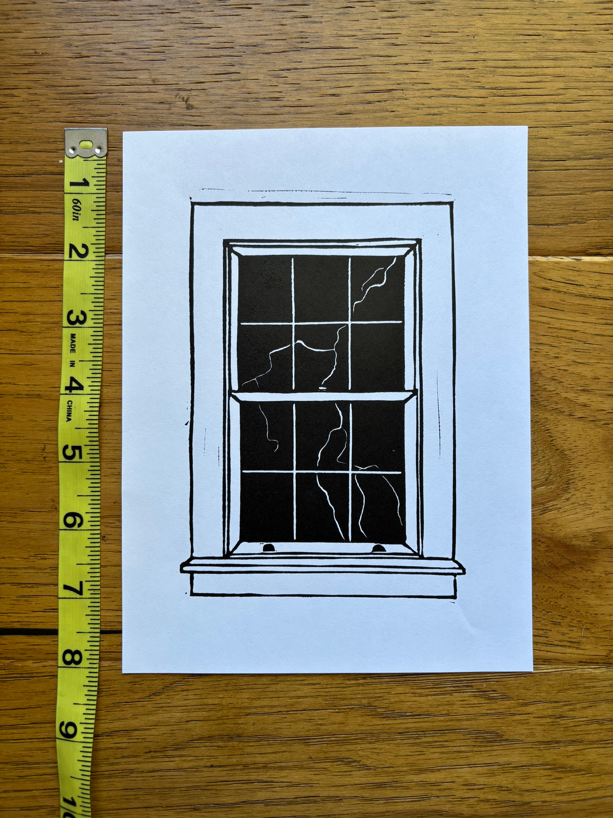 A Dark and Stormy Night Linocut Print