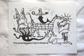 Mythical Creatures Linocut Block Print