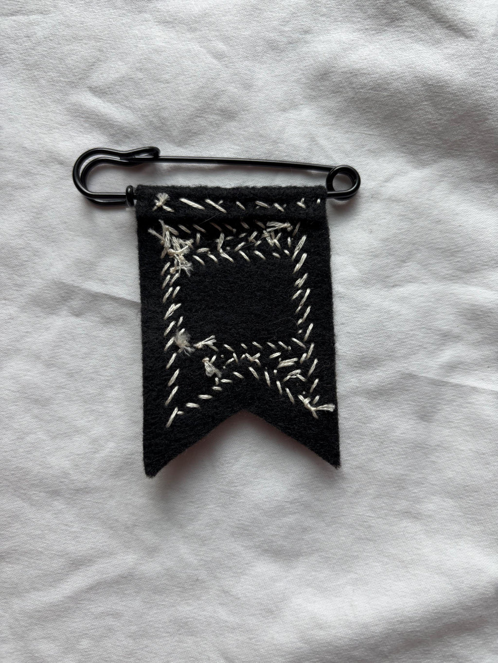 Handmade skull pronoun pin - customizable pronouns