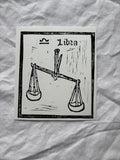 Libra hand carved block print