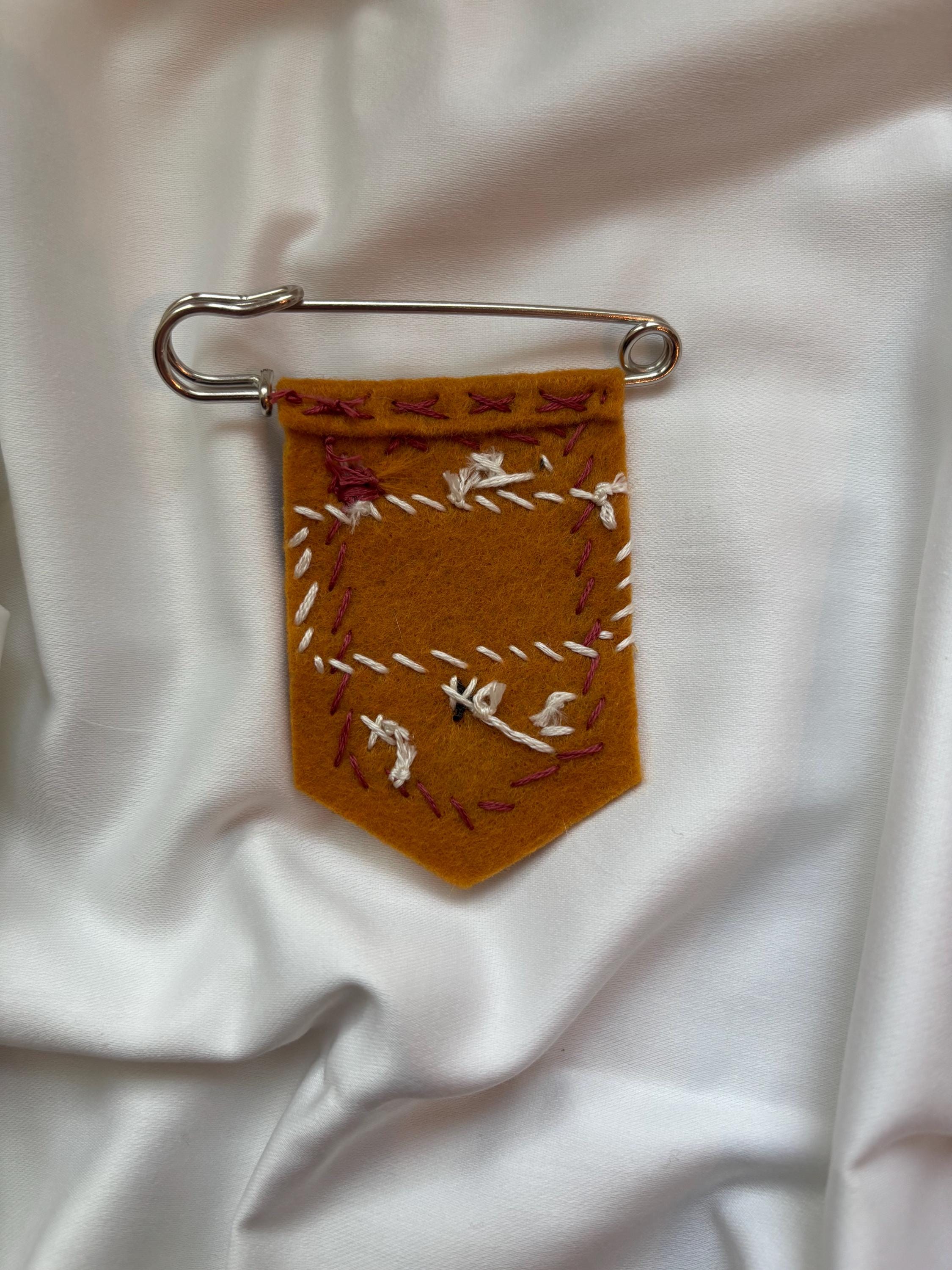 Handmade bat pronoun pin - customizable pronouns
