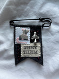 Handmade rat pronoun pin - customizable pronouns