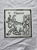 Taurus hand carved block print