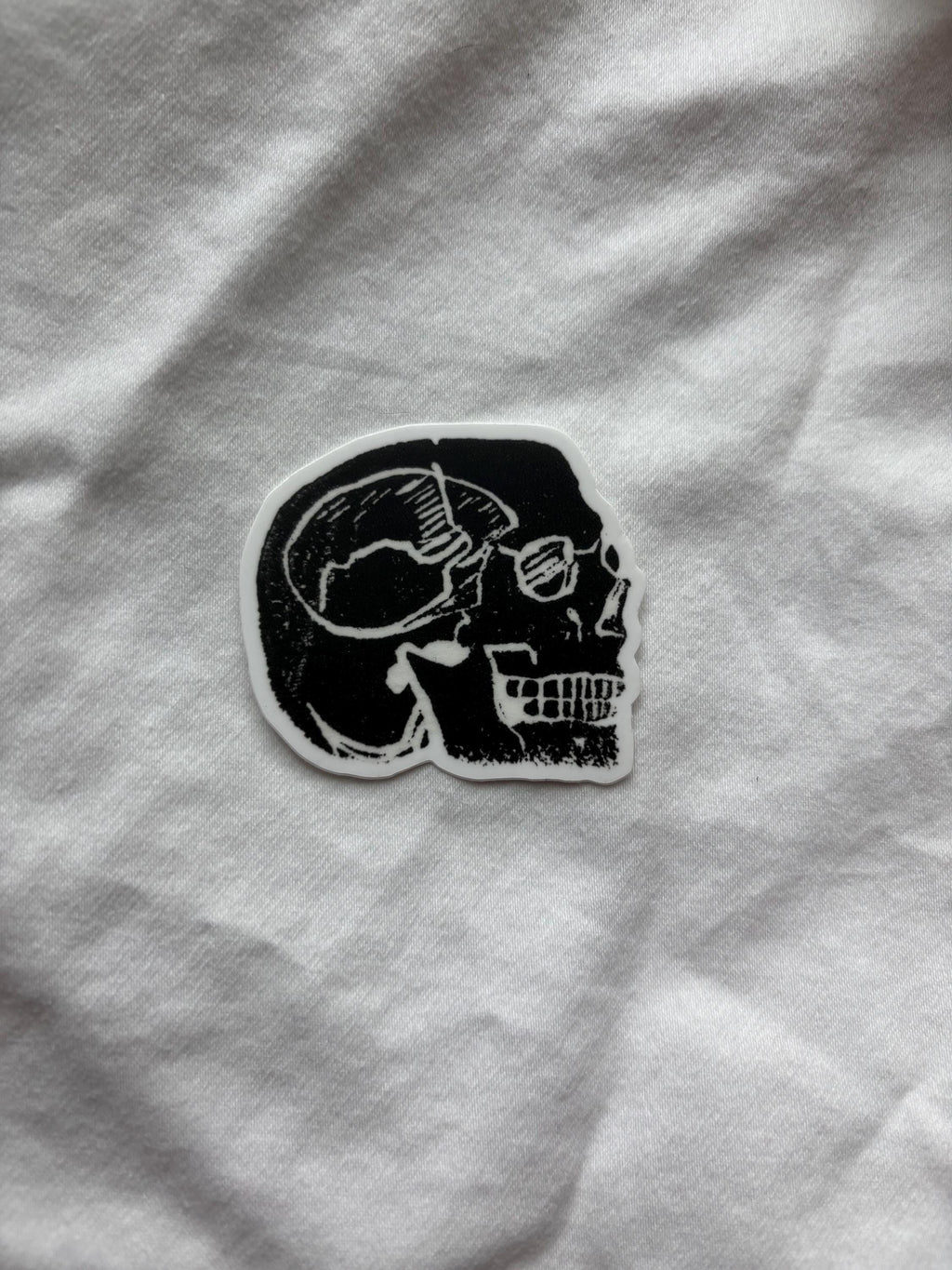 Vinyl Skull Sticker 2”