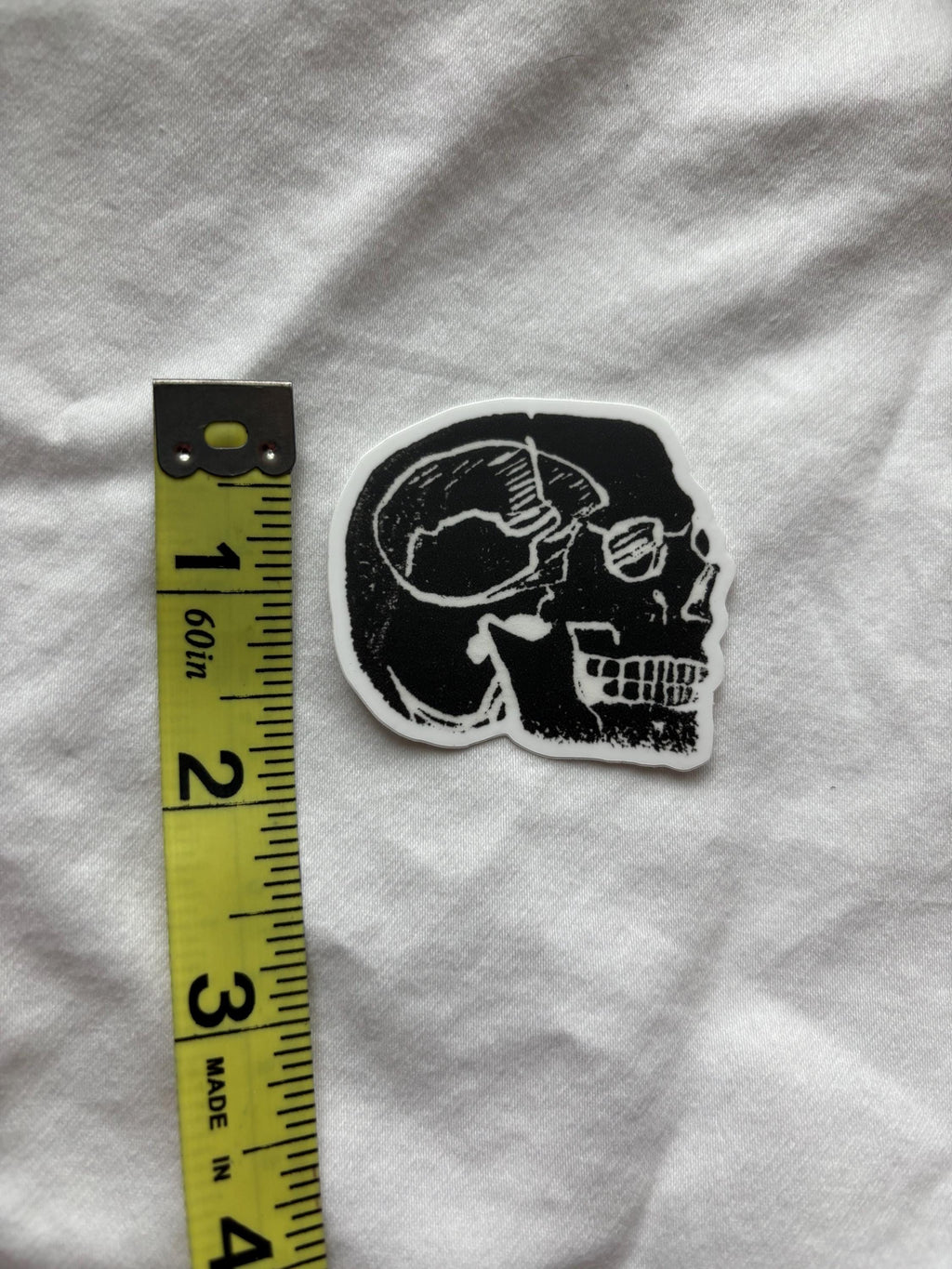 Vinyl Skull Sticker 2”